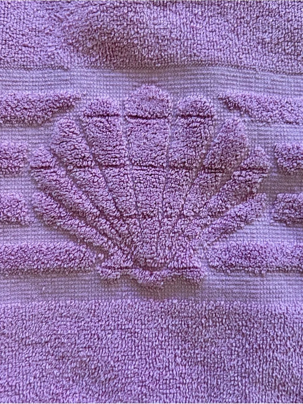 Vtg. Cannon Royal Family Pink Shell-Embossed Bath Towels - Set of 3 23” x 43”